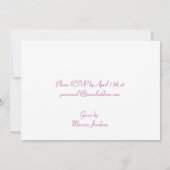 Invitation Baby shower de Damas rose (Dos)
