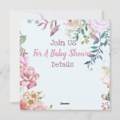 Invitation Baby shower de dauphins (Dos)