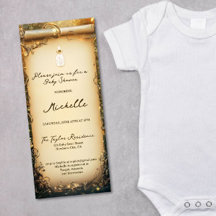 Invitation Baby shower de défilement de forêt enchantée en gr