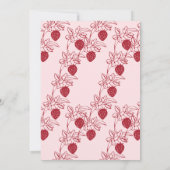 Invitation Baby shower de délice aux fraises (Dos)