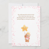 Invitation Baby shower de demande de carnet d'attente pour fi (Dos)