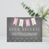 Invitation Baby shower de demande de carnet rose (Debout devant)