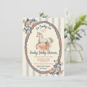 Invitation Baby shower de Derby Toile Whimsical (Debout devant)