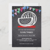 Invitation Baby shower de dessin Chalkboard Watermelon (Devant)