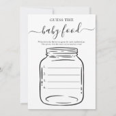 Invitation Baby shower de devis de nourriture pour bébés Jeu (Dos)