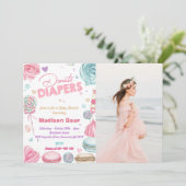 Invitation Baby shower de Diapeurs de beignes mignons (Debout devant)