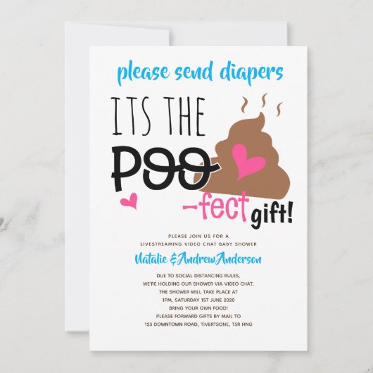 Invitation Baby shower de diffusion en continu par Conversati