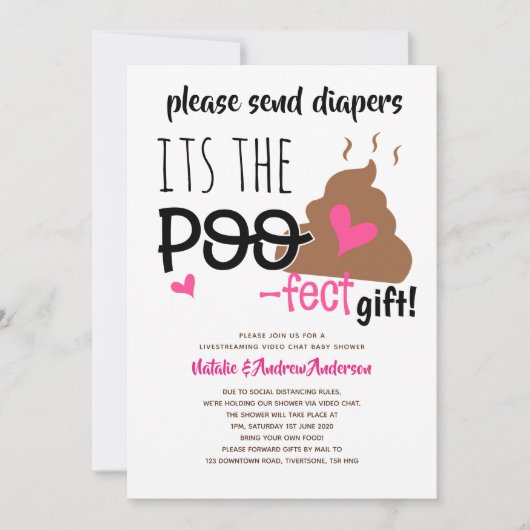 Invitation Baby shower de diffusion en continu par Conversati (Devant)