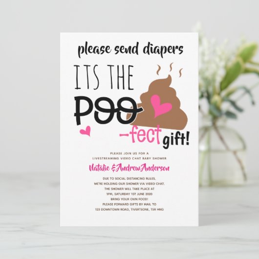 Invitation Baby shower de diffusion en continu par Conversati (Debout devant)