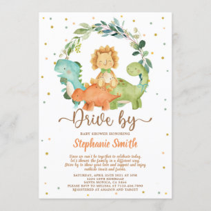 Invitation Baby shower De Dinosaurs Boy