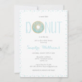 Invitation Baby shower de donut arrosé Invitation_Bleu (Devant)