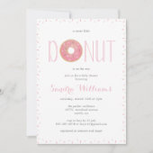Invitation Baby shower de donut arrosé Invitation_rose (Devant)