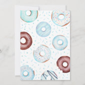 Invitation Baby shower de Donuts et de Diapeurs bleus (Dos)