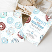 Invitation Baby shower de Donuts et de Diapeurs bleus