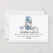 Invitation Baby shower de dragon de raffle de couches (Devant)