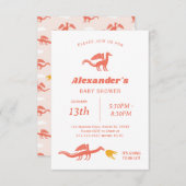 Invitation Baby shower de dragon mignon (Devant / Derrière)