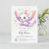 Invitation Baby shower de dragon mythique (Debout devant)