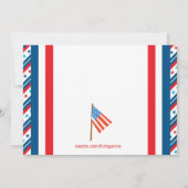 Invitation Baby shower de drapeaux Patriotique Bab (Dos)