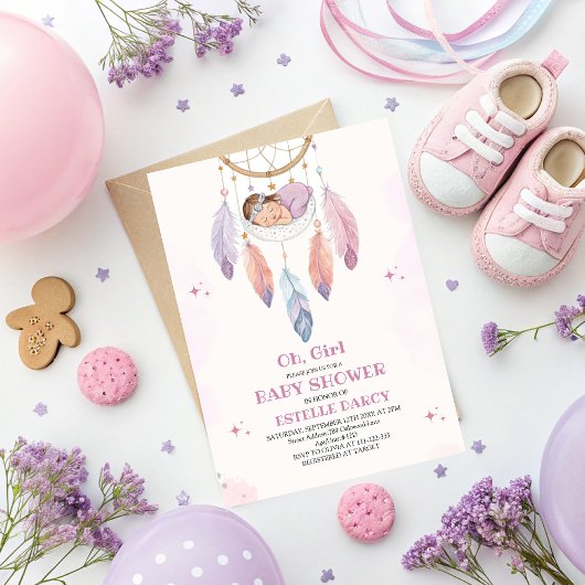 Invitation Baby shower de Dreamcatcher Watercolor