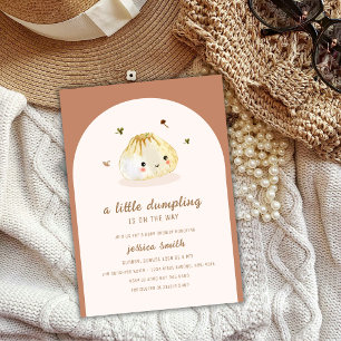 Invitation Baby shower de dumping chinois minimaliste Boho Ar
