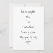 Invitation Baby shower de En vichy de chèques Bleu de pays mi (Dos)