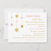 Invitation Baby shower de Faux Gold Pink (Devant)