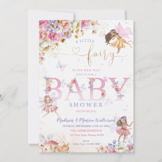 Invitation Baby shower de fée