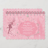 Invitation Baby shower de fée (Devant / Derrière)