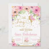 Invitation Baby shower de fée Baby shower de fleur (Devant)