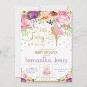 Invitation Baby shower de fée Baby shower floral (Devant)