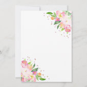 Invitation Baby shower de fée Douche de fée fleuri (Dos)