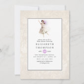 Invitation Baby shower de fées brillant (Devant)