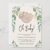 Invitation Baby shower de fentes mignonne (Devant)