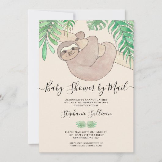 Invitation Baby shower de fentes mignonne par courrier (Devant)
