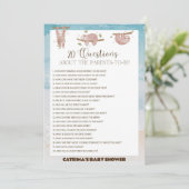 Invitation Baby shower de fentes - Nom modifiable, 5x7 (Debout devant)