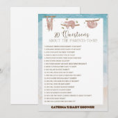 Invitation Baby shower de fentes - Nom modifiable, 5x7 (Devant / Derrière)