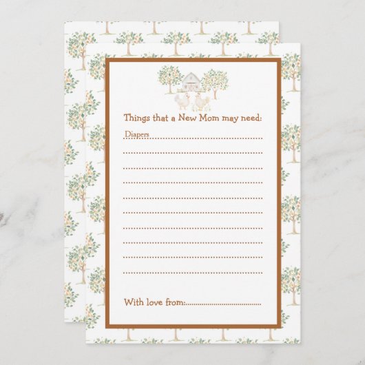 Invitation Baby shower de ferme mignonne (Devant / Derrière)