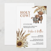 Invitation Baby shower de ferme rustique de Sunflower de la v (Devant / Derrière)