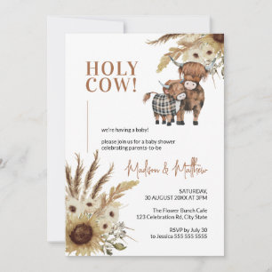 Invitation Baby shower de ferme rustique de Sunflower de la v