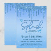 Invitation Baby shower de fête au bord de la piscine (Devant / Derrière)