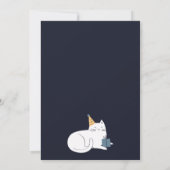 Invitation Baby shower de fête de chat (Dos)