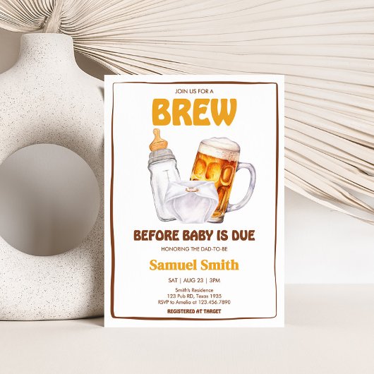 Invitation Baby shower de fête de la bière