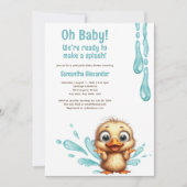 Invitation Baby shower de fête de piscine (Devant)