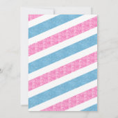 Invitation Baby shower de fête de révélation de genre Staches (Dos)