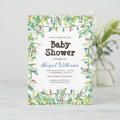 Invitation Baby shower de fête de verdure Woodland Garden Inv (Debout devant)