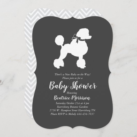 Invitation Baby shower de fête des canicules (Devant / Derrière)