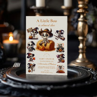 Baby Shower de Fête d'Halloween Squelette Rustique