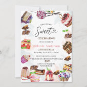 Invitation Baby shower de fête douce (Devant)