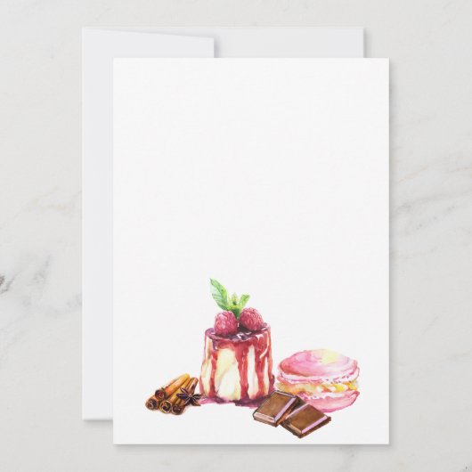 Invitation Baby shower de fête douce (Dos)