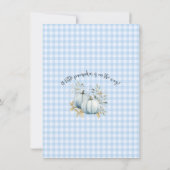 Invitation Baby shower de feuillage Citrouille de l'automne d (Dos)